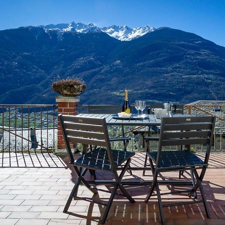 Panoramic Apartment Italian Alps Valtellina Near Sondrio, Tirano Poggiridenti Exterior photo
