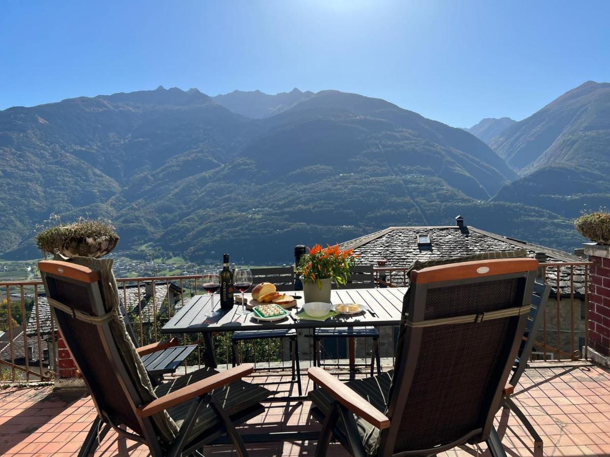 Panoramic Apartment Italian Alps Valtellina Near Sondrio, Tirano Poggiridenti Exterior photo