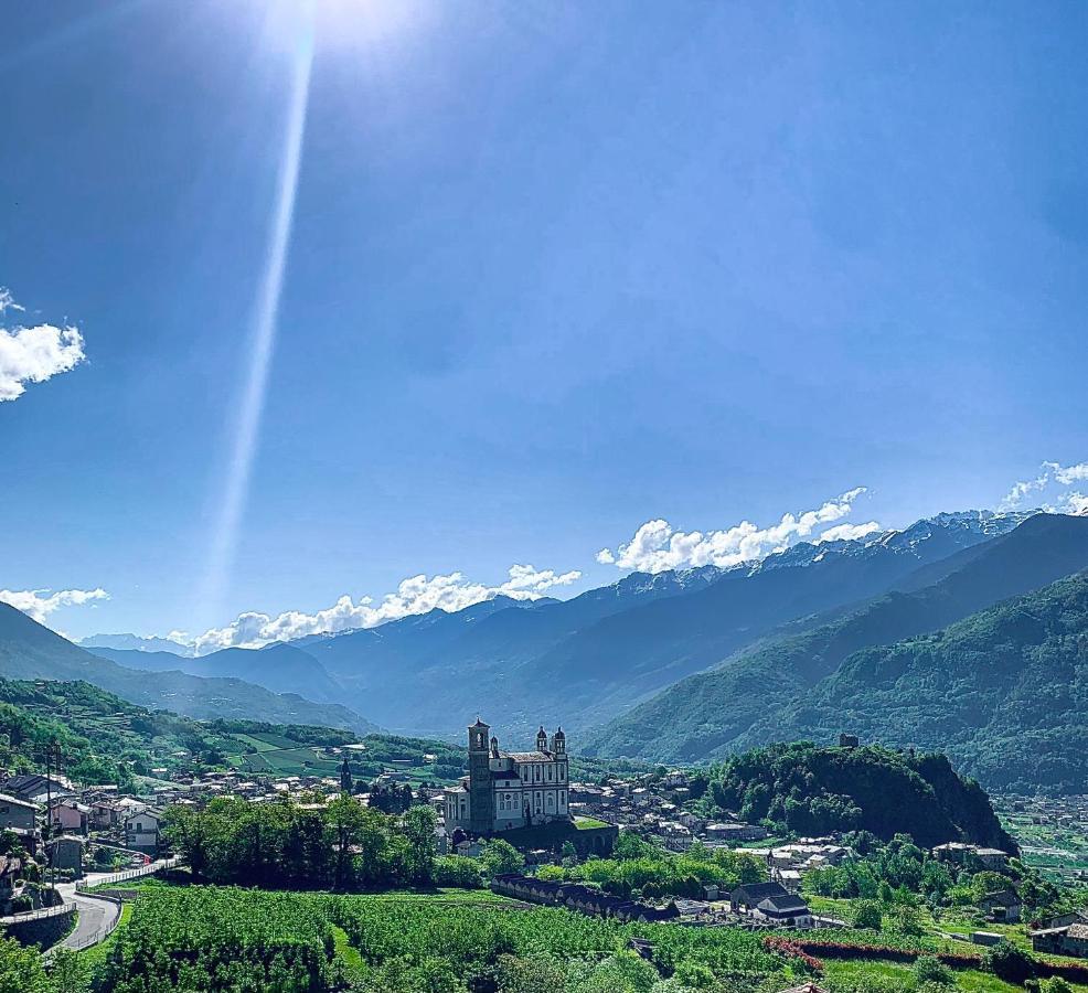 Panoramic Apartment Italian Alps Valtellina Near Sondrio, Tirano Poggiridenti Exterior photo
